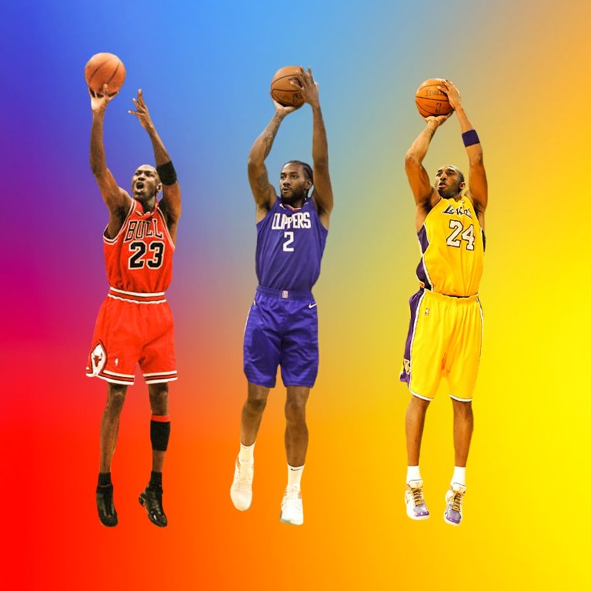 Michael jordan top and kawhi leonard