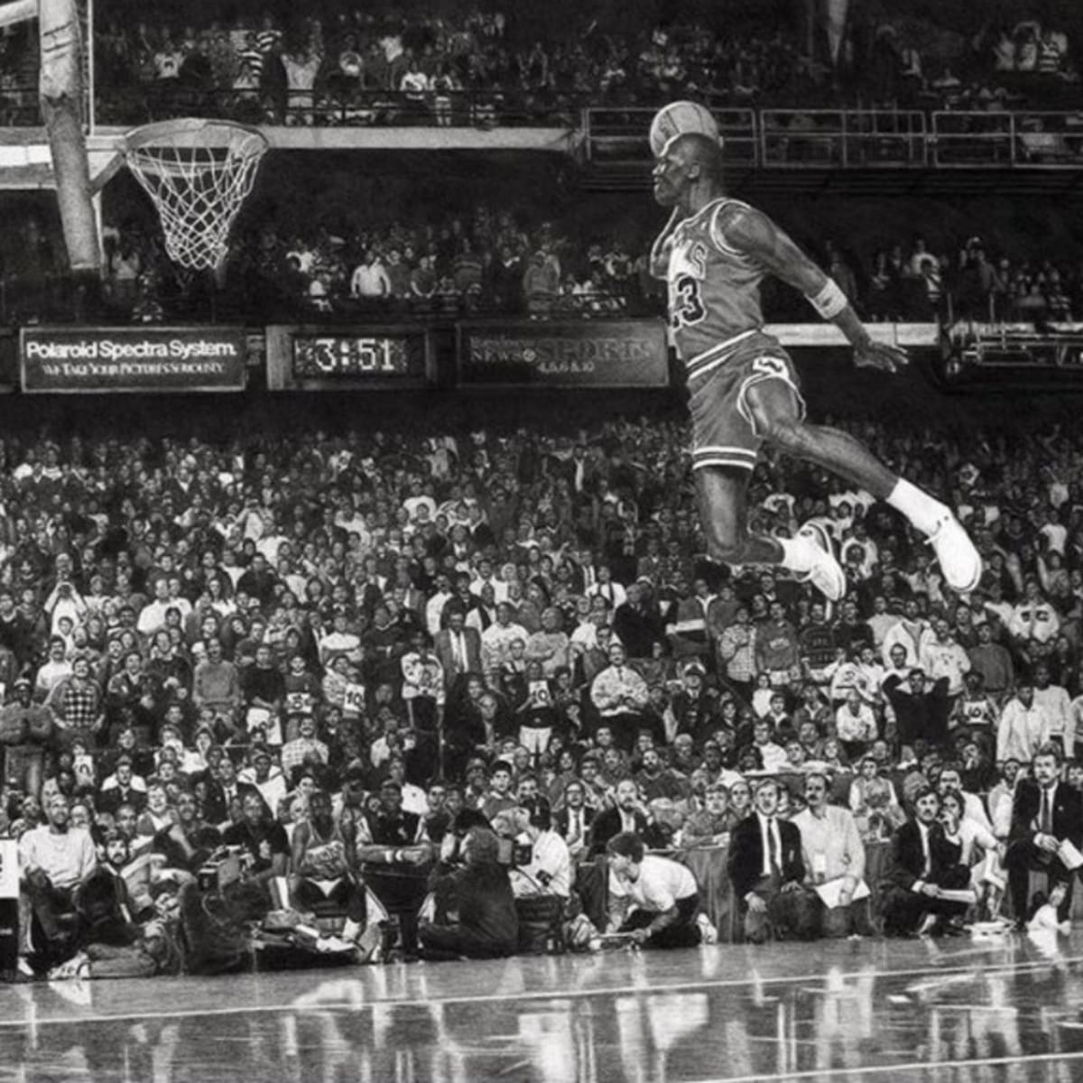Fan Makes Incredible Draw Of Michael Jordan s Iconic Free Throw