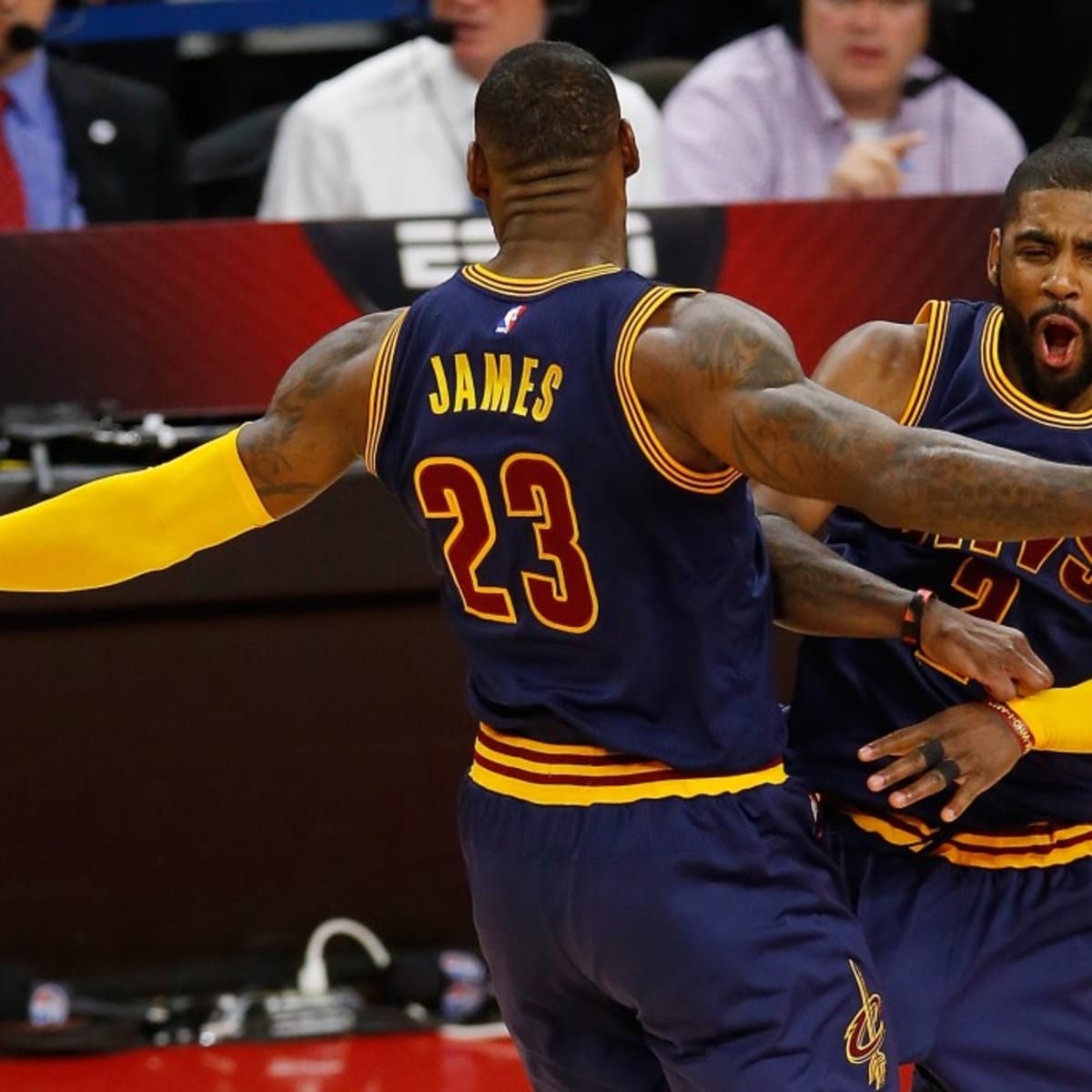 Kyrie Irving On How LeBron James Made The Cavaliers A Championship Caliber Team It Takes A Lot Of Resolve And Honest Communication Which Having Leaders Like Bron Takes A Lot Of Pressure Off