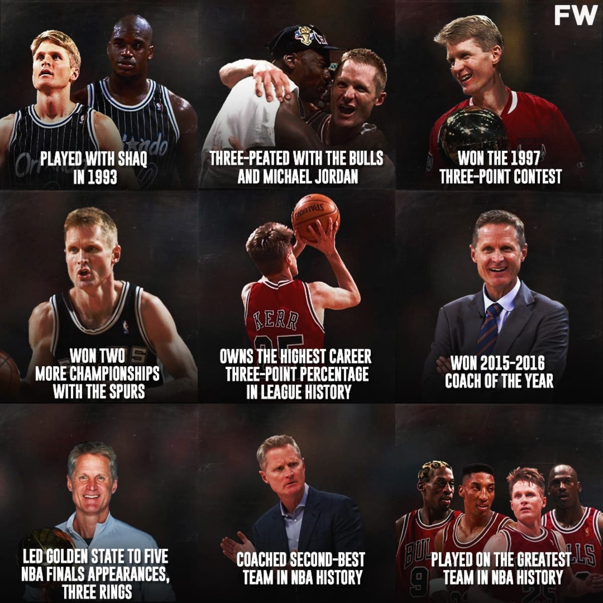 How many nba championship sales rings does steve kerr have