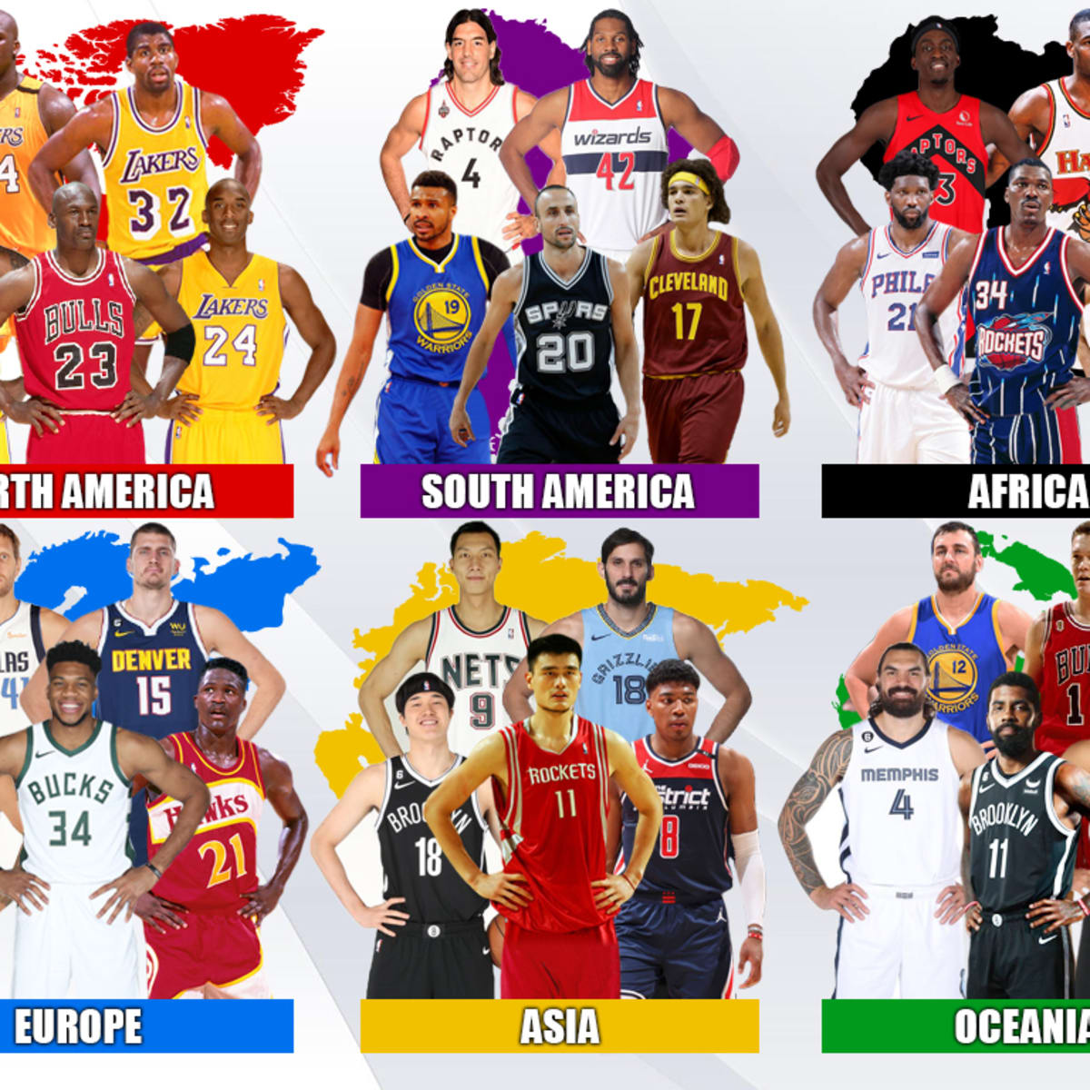 All Time Greatest NBA Teams For Every Continent Fadeaway World