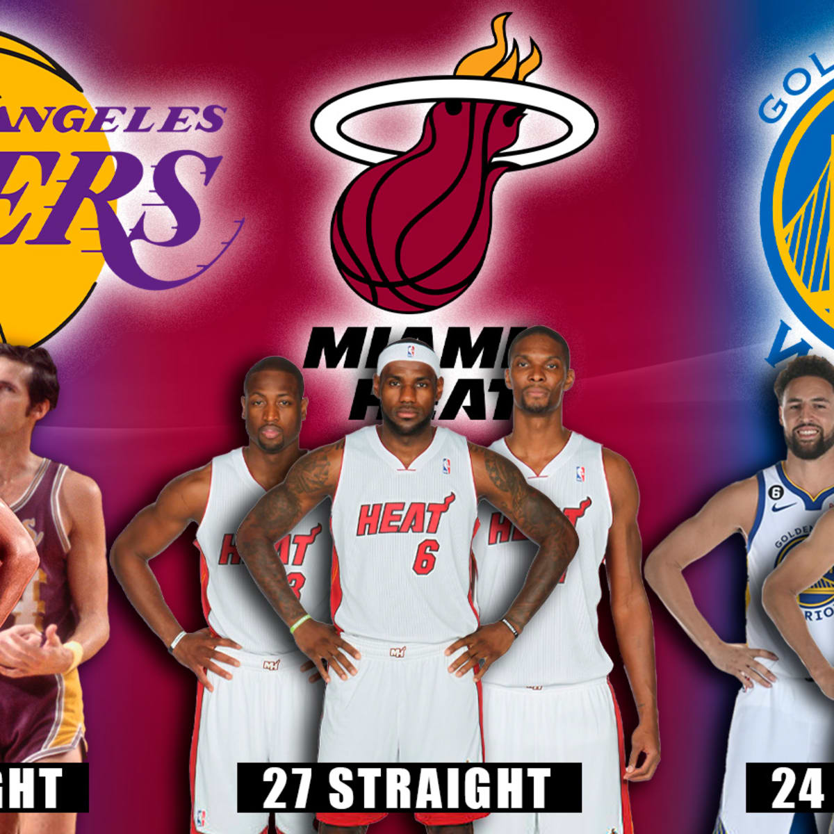 Longest winning streaks in hot sale nba