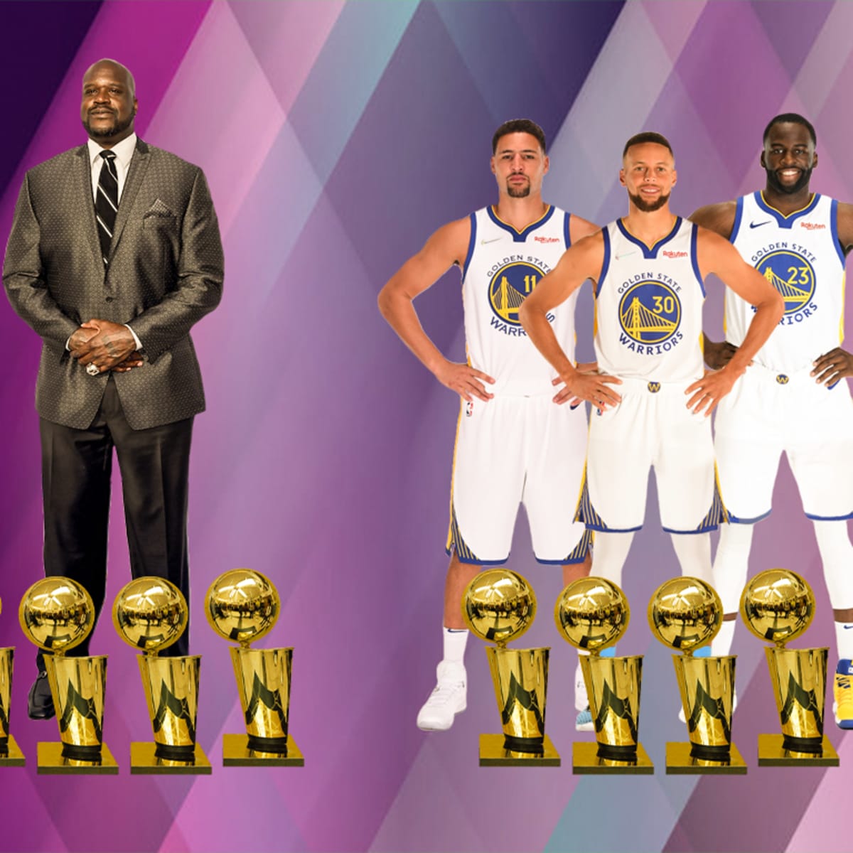 Shaquille O Neal Congratulates Stephen Curry Klay Thompson And Draymond Green On Winning The 2022 NBA Championship Welcome To The 4 Rings Club. Fadeaway World