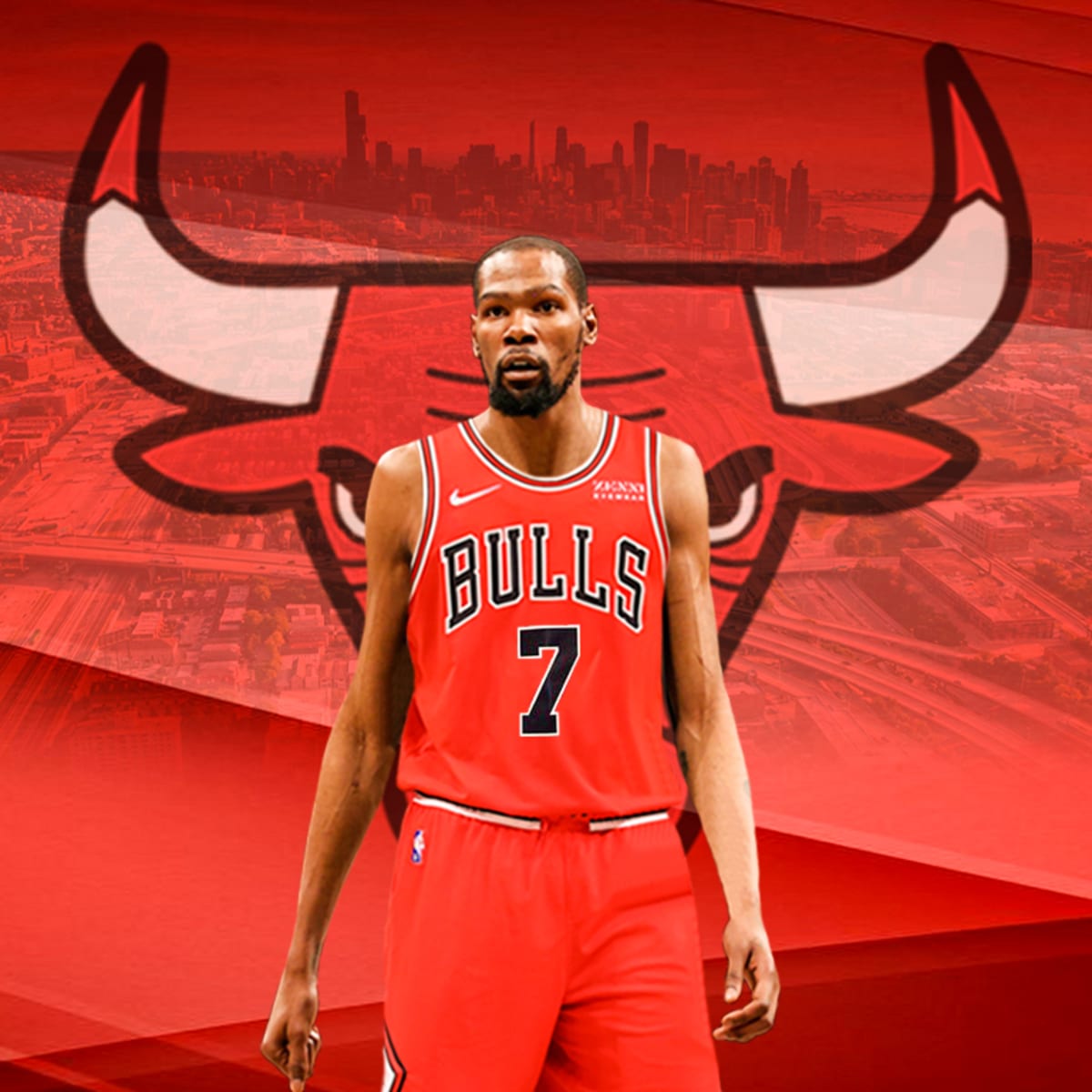 NBA Youtuber Posts A Kevin Durant Picture In A Bulls Jersey And The Internet Loved It He Looks Perfect In The Chicago Bulls Jersey Fadeaway World