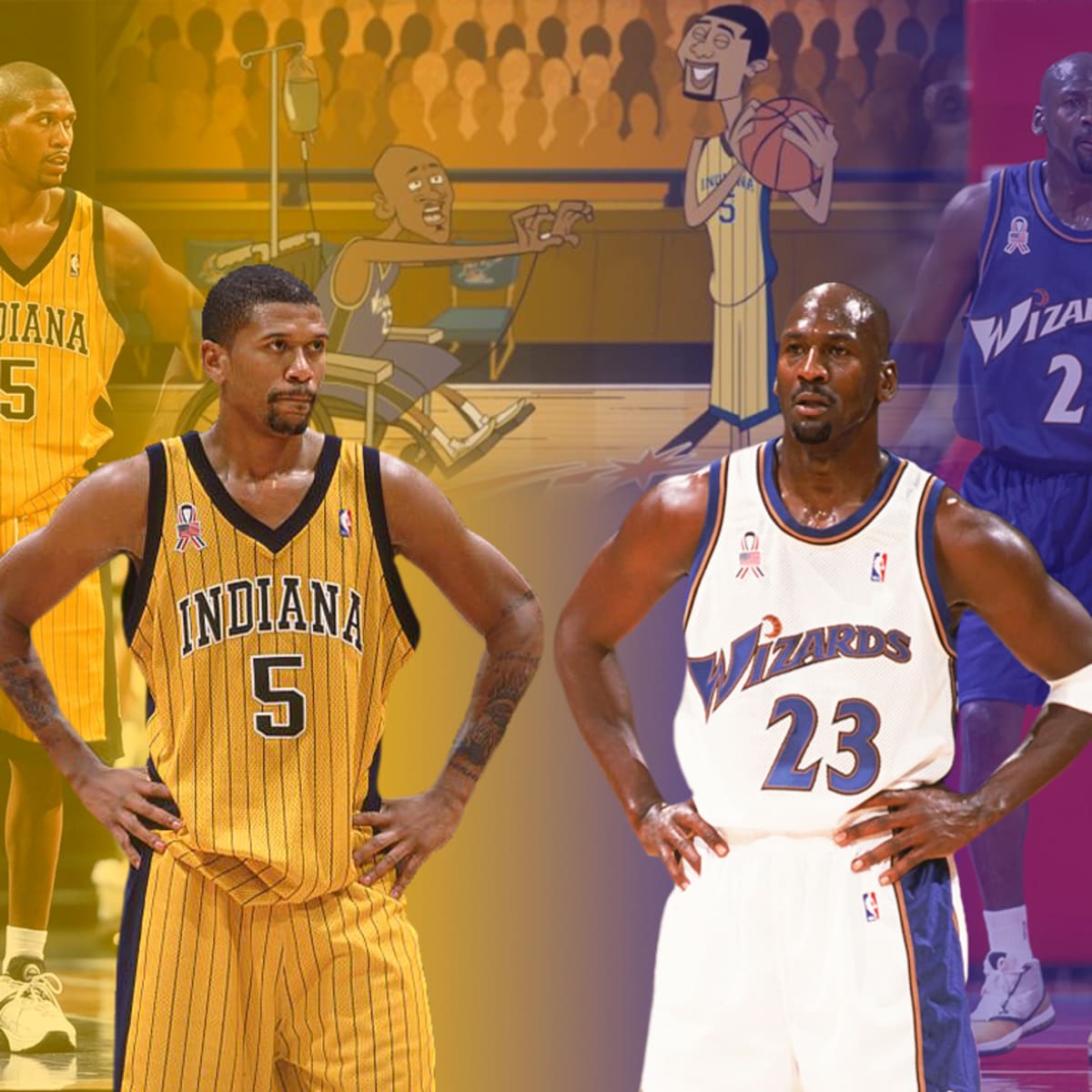 When Jalen Rose Trash Talked And Dunked On Wizards Michael Jordan Fadeaway World