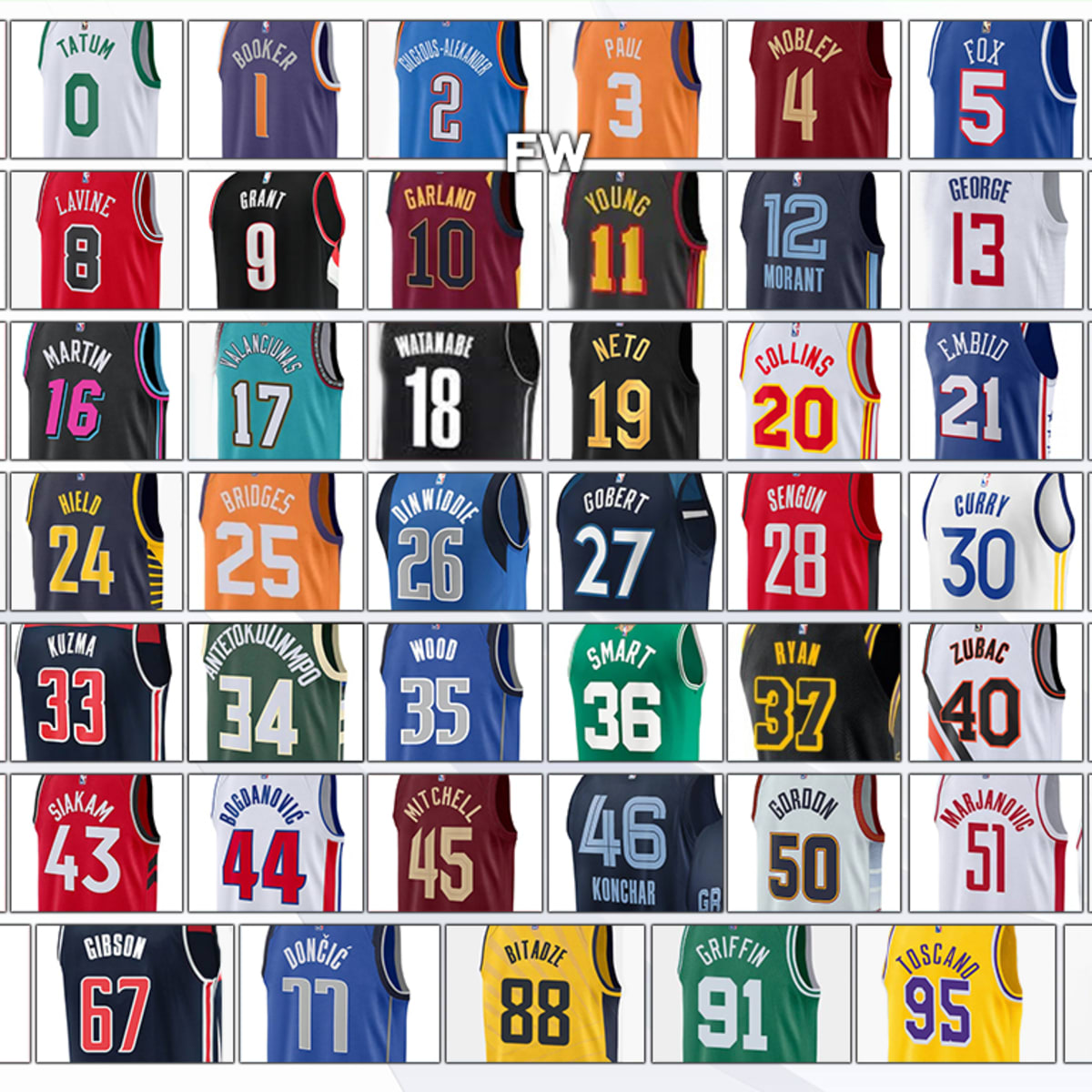 Current nba players with number hot sale 14