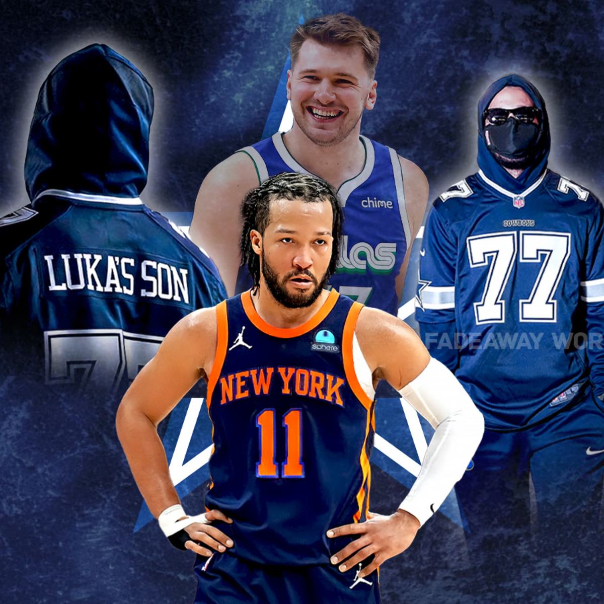 Old Video Of Jalen Brunson Wearing A Cowboys Jersey With Luka s Son On The Back Goes Viral Fadeaway World