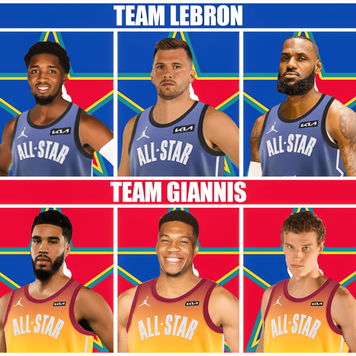 Who is on team lebron all star game online