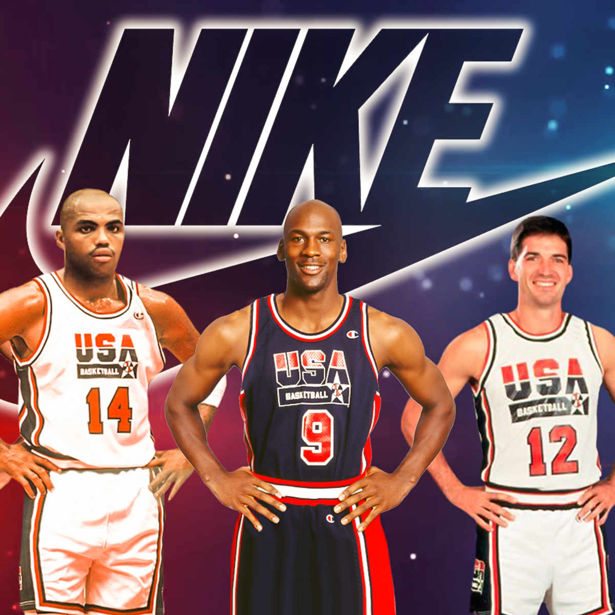 Michael Jordan Scottie Pippen And Other Dream Team Members
