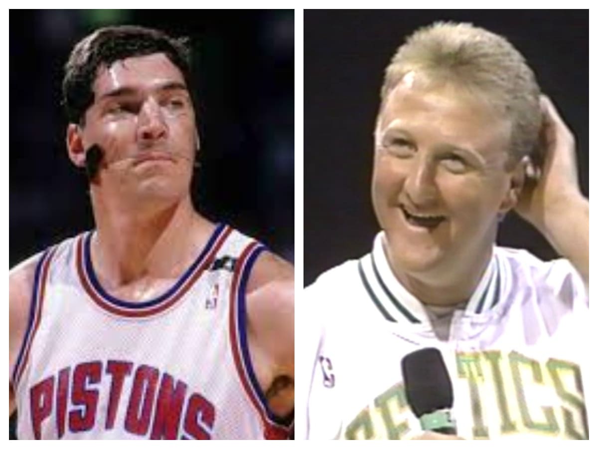 Larry Bird's Epic Response When Asked What He Would Say To Bill Laimbeer If  He Showed Up At Bird's Jersey Retirement: We Would Probably Hang Him Up  With The Banners. - Fadeaway