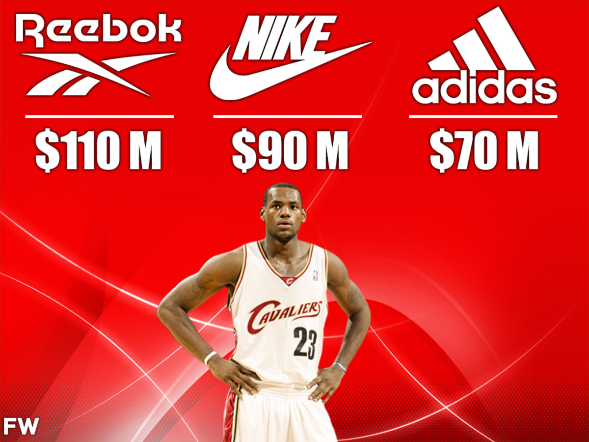 18-Year Old LeBron James Rejected $110 Million From Reebok And $70 Million From Adidas, And Signed A 7-Year, $90 Million Deal With Nike: "I'm Nike Guy." Fadeaway World