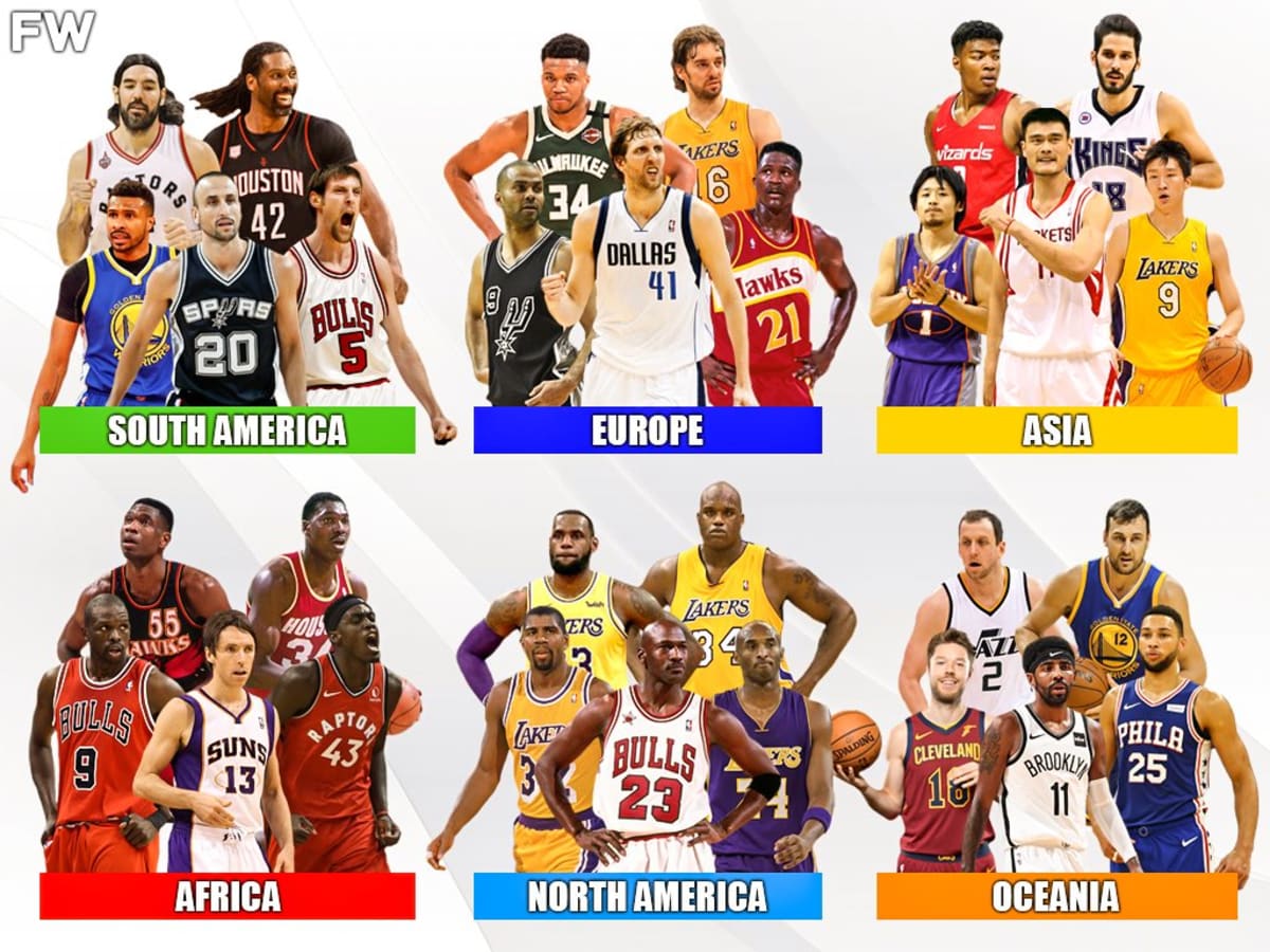 All-Time NBA Teams For Each Continent - Fadeaway World
