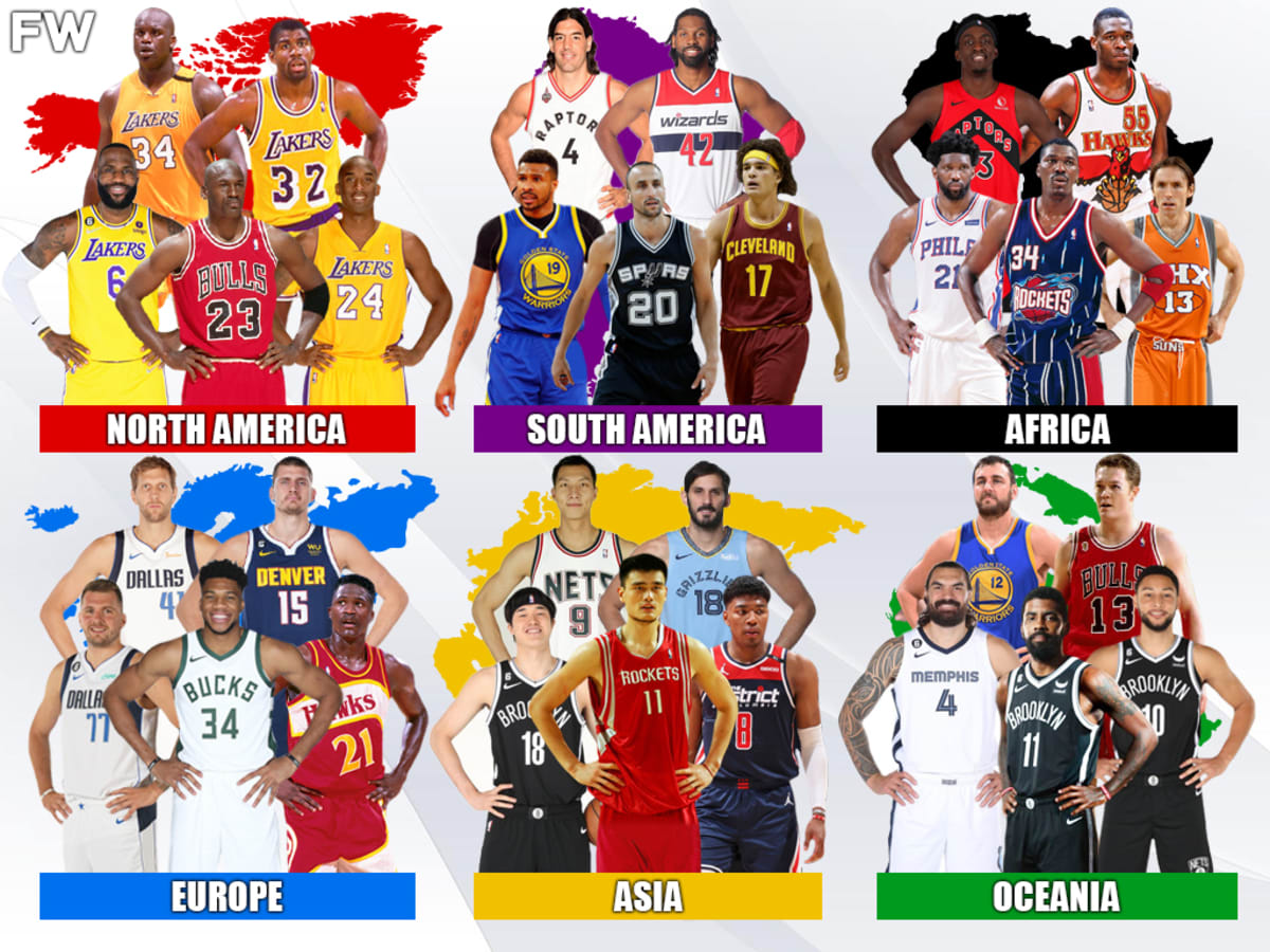 Ranking The Best NBA Players Of All-Time From 50 Different Countries -  Fadeaway World