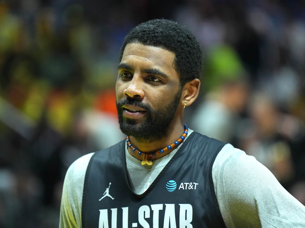 Kyrie Irving goes to extreme lengths to cover up Nike swoosh on his sneakers  at NBA All-Star Game