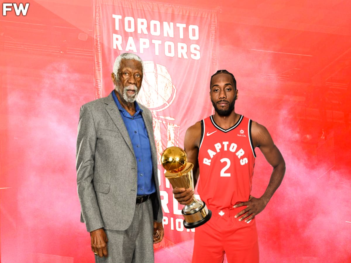 The Bill Russell NBA Finals MVP Trophy is photographed on June 10
