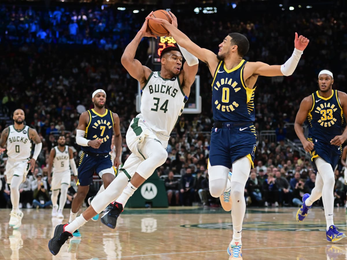 Giannis Furiously Races After Pacers Players to Get Game Ball