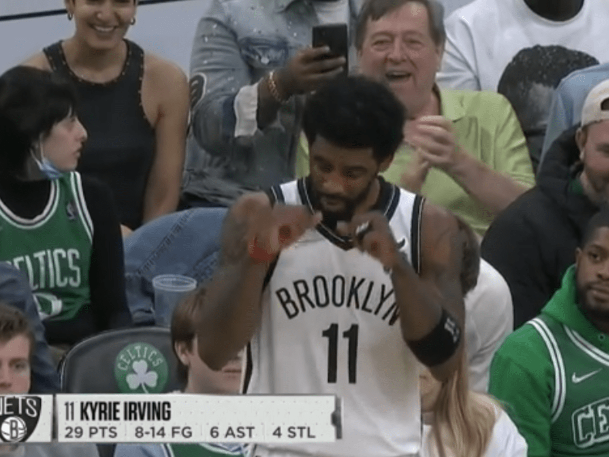 Water bottle nearly hits Nets' Kyrie Irving in Boston - Los Angeles Times