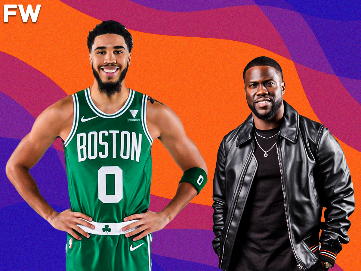 WATCH: Jayson Tatum gifts Kevin Hart a Deuce-sized Celtics jersey