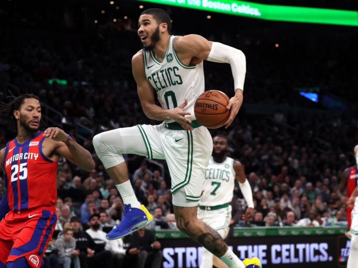 Jayson Tatum Shows Off A Signed Jersey From Derrick Rose After