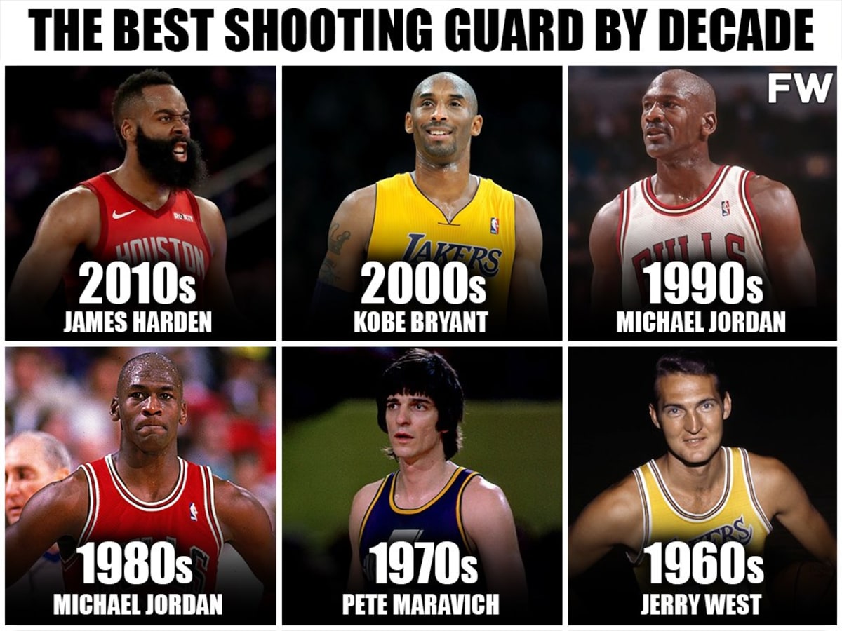 The Best Shooting Guard Of Every NBA Decade Fadeaway World