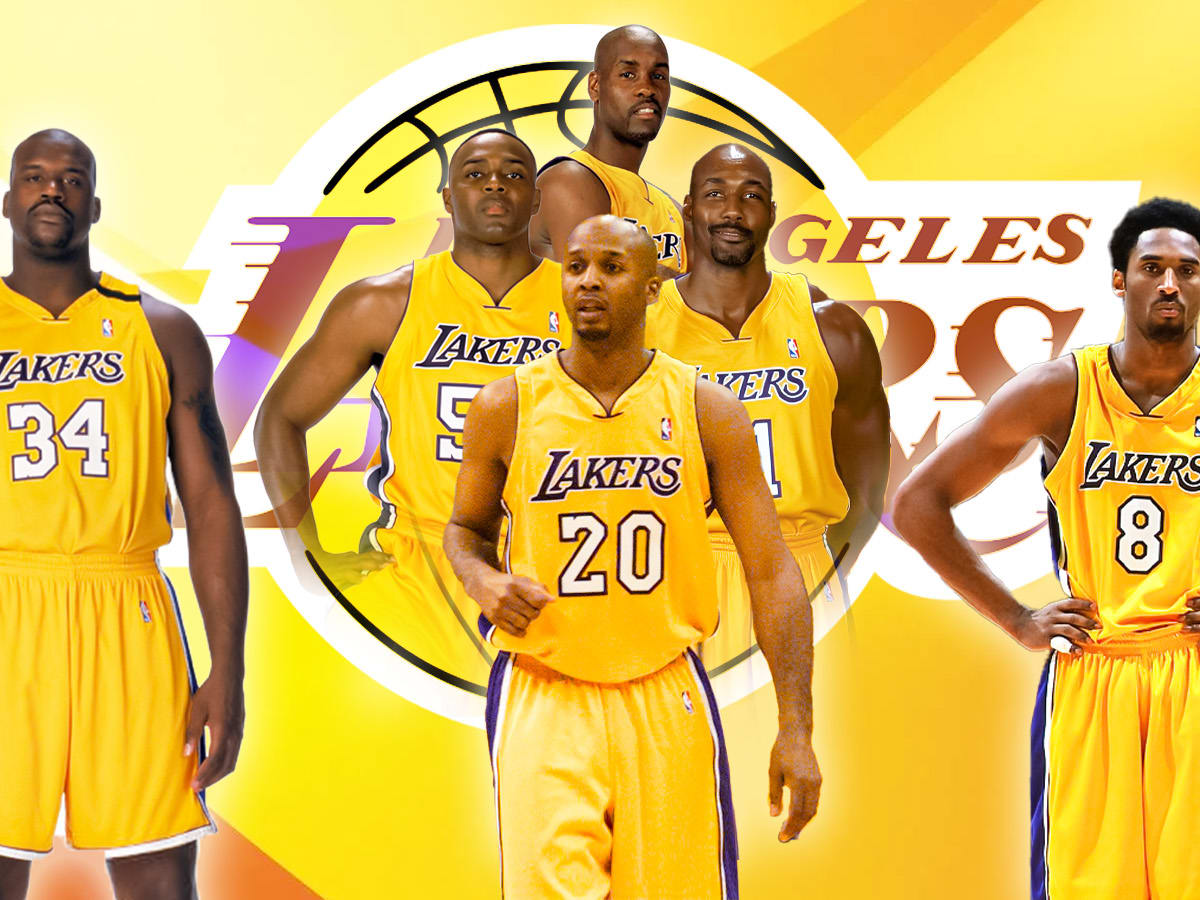 Lakers kobe shaq cheap malone payton