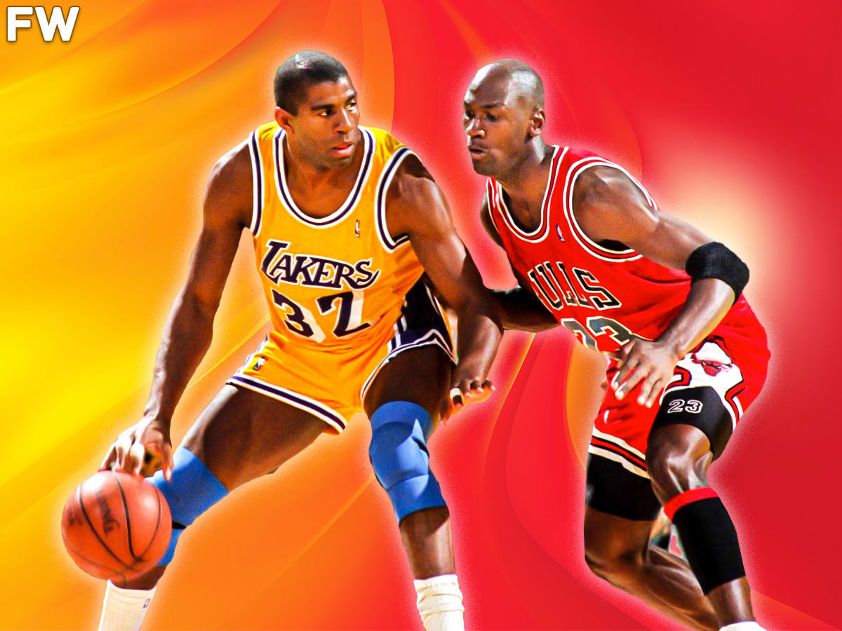 Michael jordan clearance guarding magic johnson