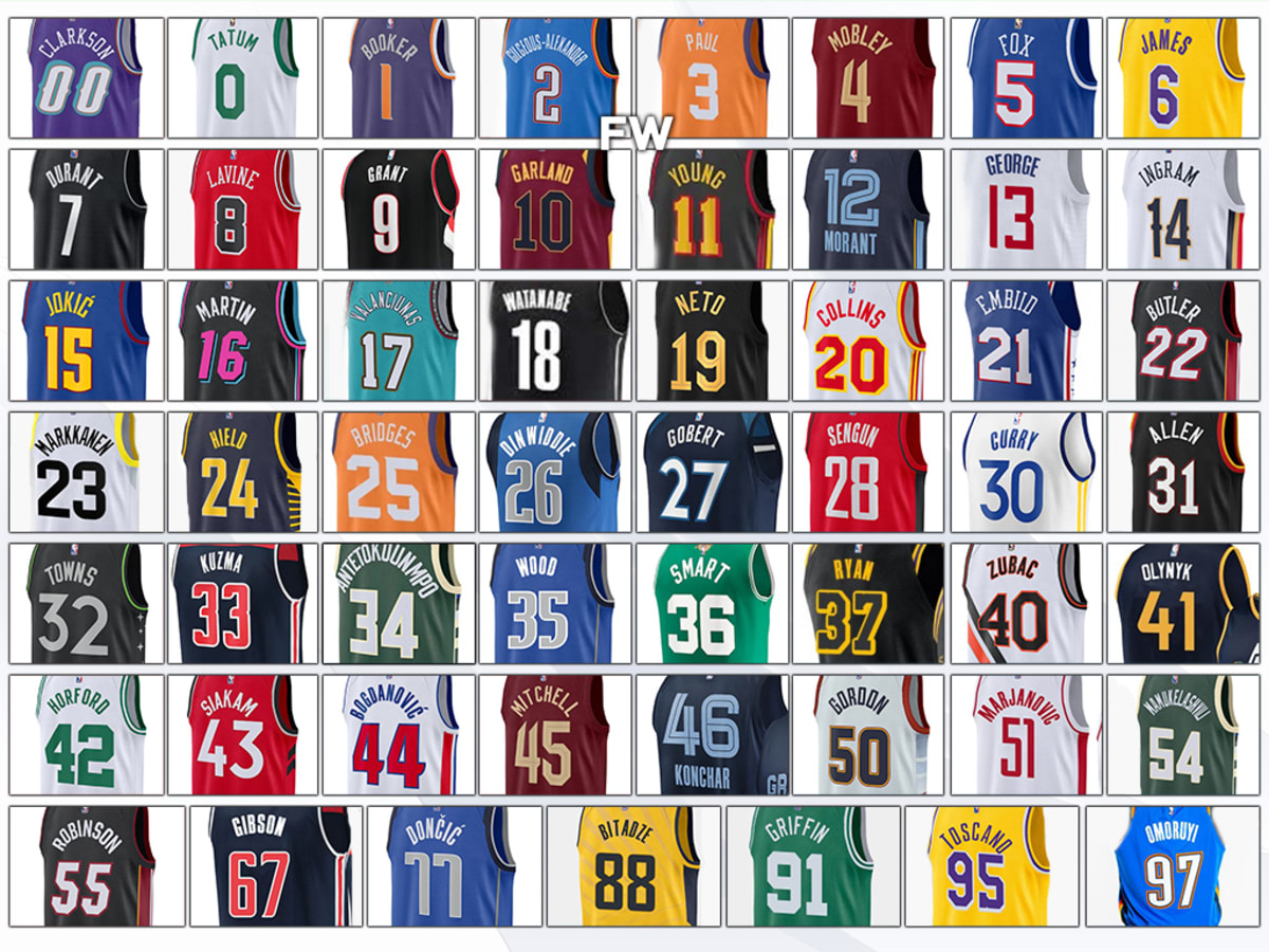 Nba rookie jersey numbers online