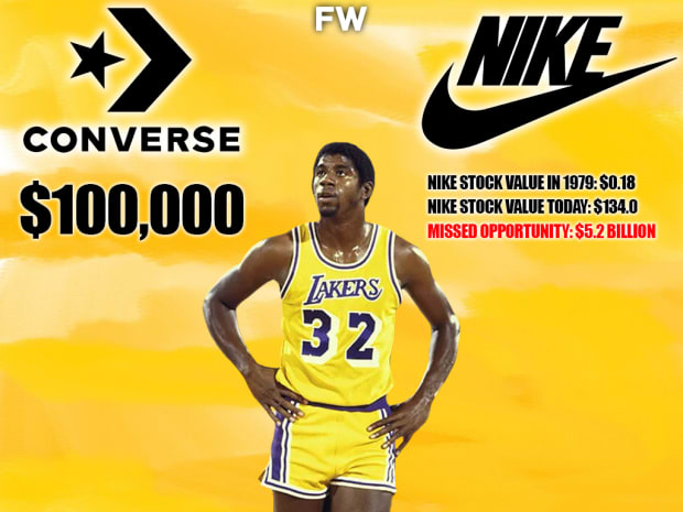 Magic Johnson Chose Converse Over Nike And Missed A Chance To $5.2 Billion: Nike Offered Him $1 For Every Pair Of Shoes Sold And 100,00 Shares Worth At The Time Fadeaway World