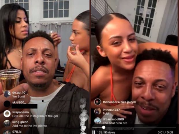 Paul Pierce Was Wildin On Ig Live With A Bunch Hot Girls Dancing Around Him Fadeaway World