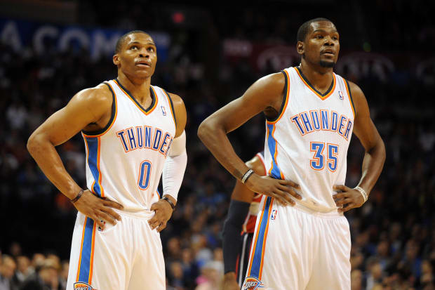 Kendrick Perkins Explains Why Kevin Durant And Russell Westbrook Never  Clicked On The Thunder: "Their Brotherhood, It Never Was A Brotherhood...  They Never Just Got On The Same Page." - Fadeaway World