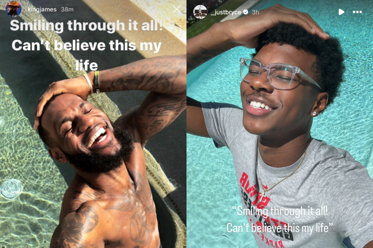 Bryce James Hilariously Recreates Iconic LeBron James Meme | Yardbarker