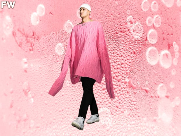 Kyle Kuzma Rocks XXXXL Bright Pink Sweater, Gets Roasted By LeBron & Others