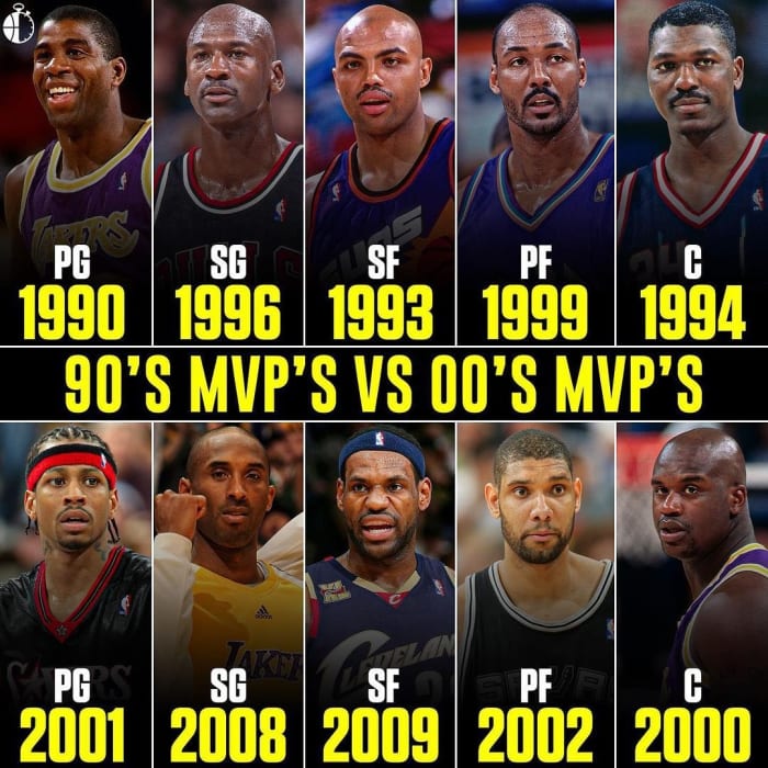 Who Would Win 7-Game Series: 90s MVPs vs. 00s MVPs - Fadeaway World