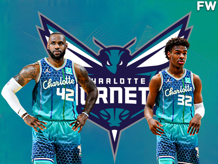 Charlotte Hornet's LeBron James And Bronny James