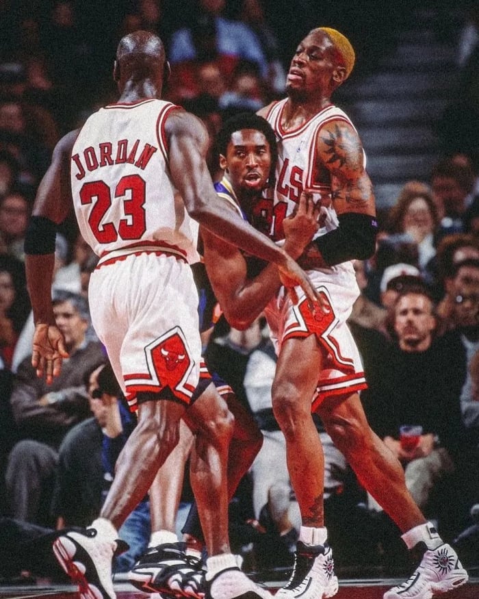 Iconic Image Of A Young Kobe Bryant Being Defended By Michael Jordan ...