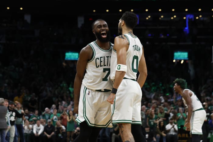 Jayson Tatum and Jaylen Brown