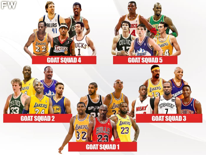 Ranking The 5 GOAT Squads Michael Jordan And LeBron James Make The