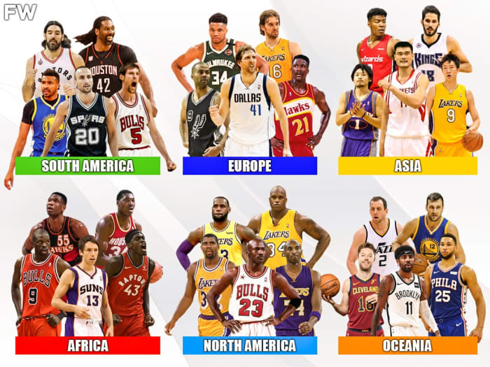 AllTime Greatest NBA Teams For Each Continent Fadeaway World
