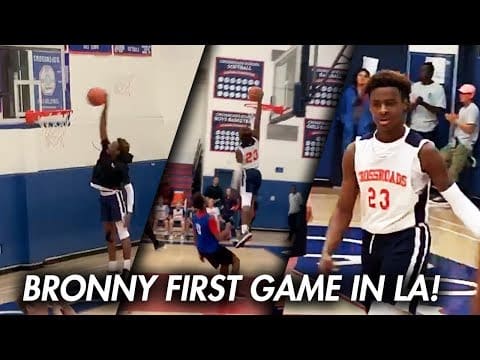 Bronny James Dunks In First Game In LA, LeBron James Gave Him A ...