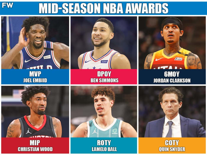 Mid Season Nba Awards Joel Embiid Is The Mvp Ben Simmons Is The Dpoy Fadeaway World