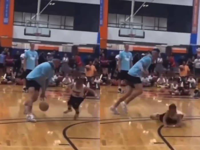 NBA Fans React To Tyler Herro Breaking A Kid's Ankles With A Filthy Crossover: 