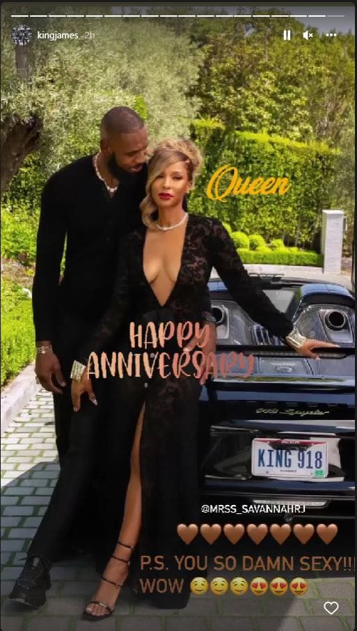 LeBron James Celebrates Anniversary With Savanna James: “You So Damn