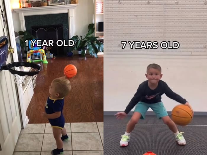 NBA Fans Are Amazed By A Kid's Progress As A Basketball Player From Age 1 To 7: 