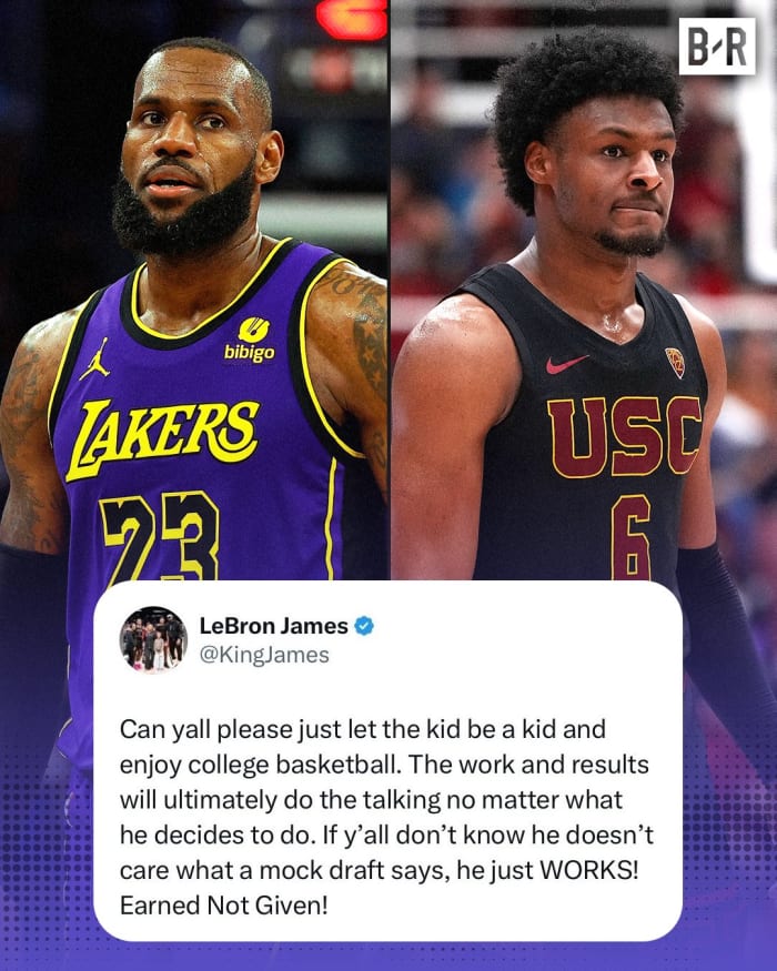 LeBron James Deletes Tweets Reacting To Bronny James Being Removed From ...