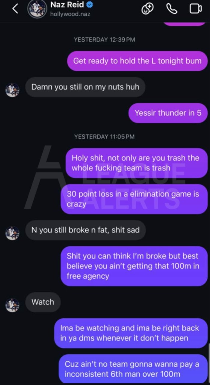 Leaked chats of Naz Reid with a fan - 4