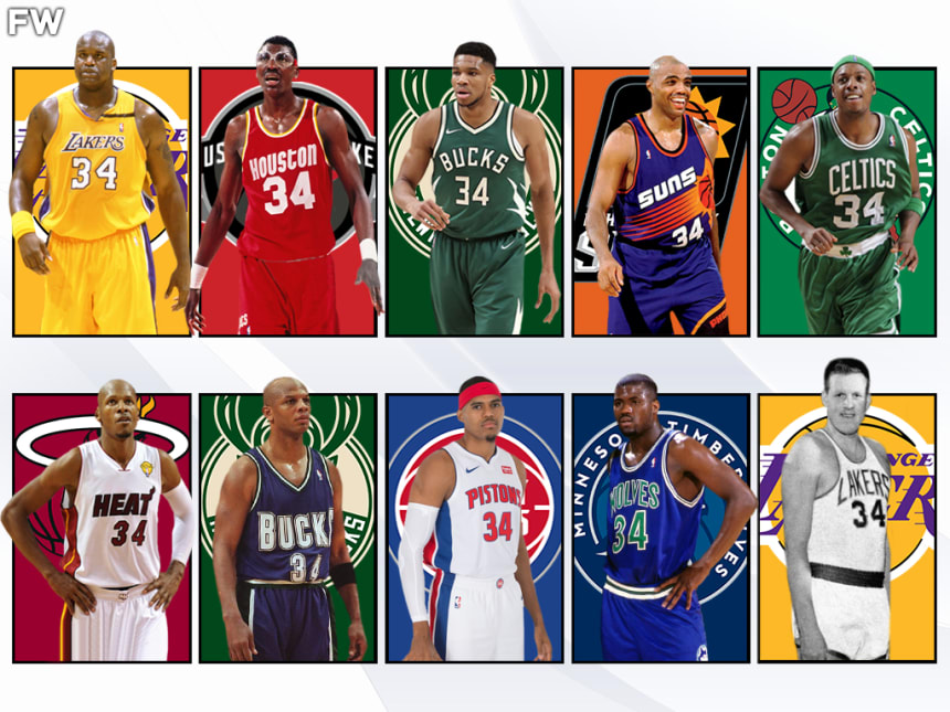 10 Best NBA Players Who Wore No. 34: Shaq, Hakeem, Giannis And Barkley ...