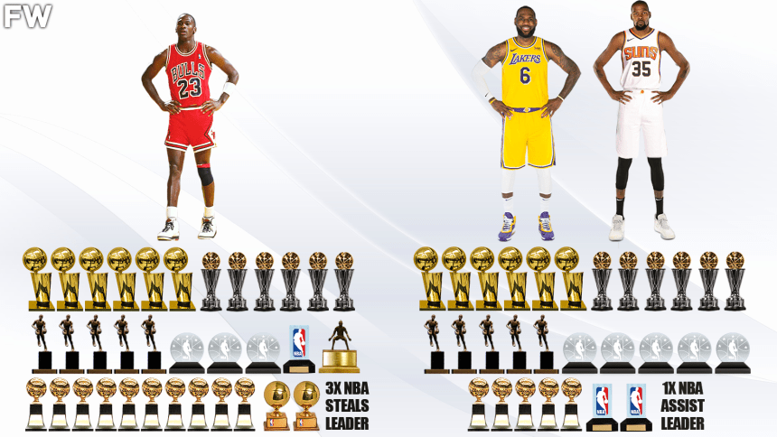 Michael Jordan Won More Trophies And Awards Than LeBron James And Kevin ...