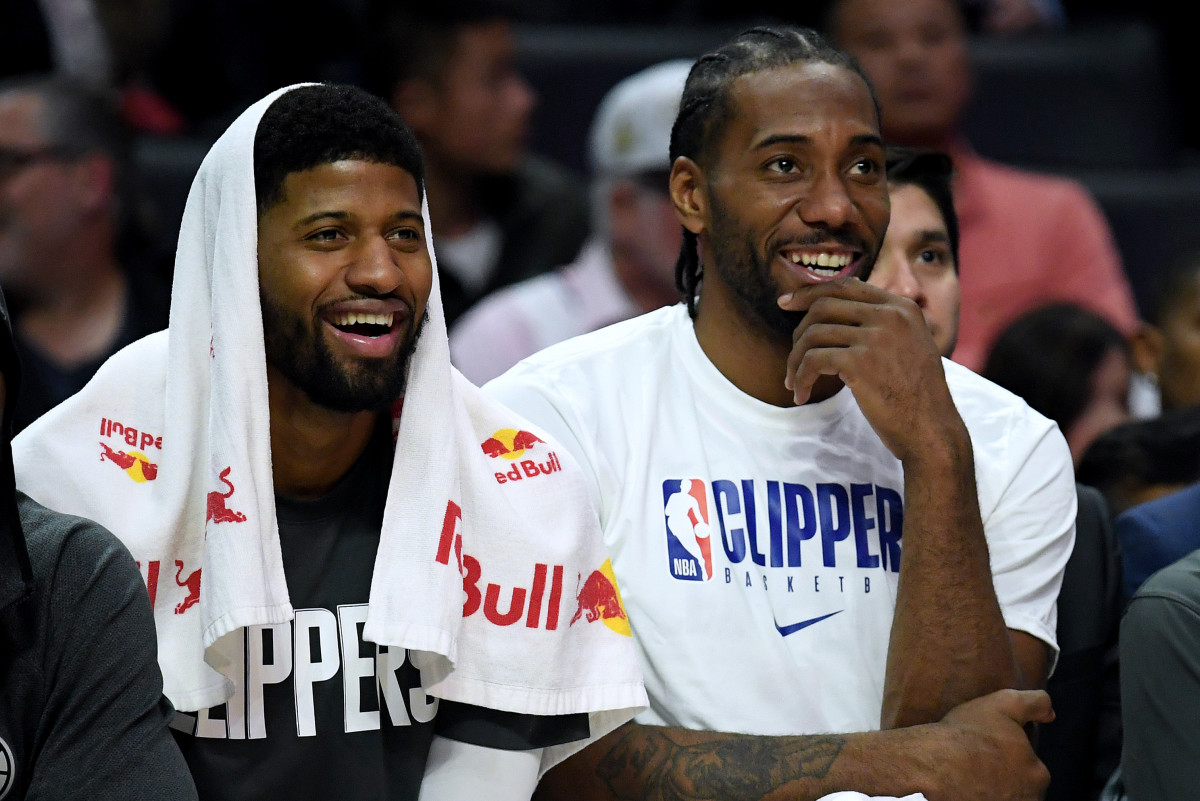 Photo: Kawhi Leonard and Paul George Spotted at LA Rams Playoff