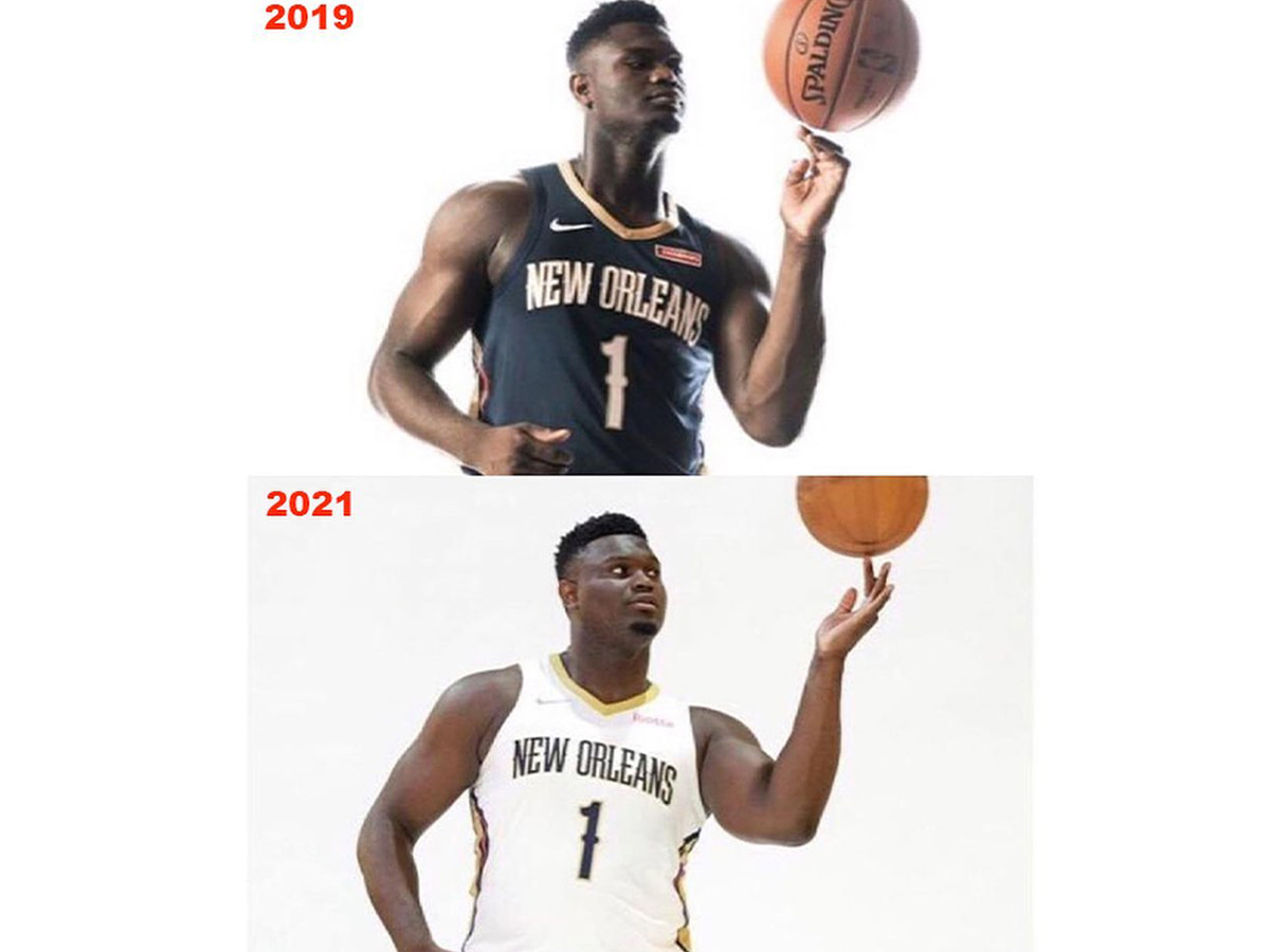 NBA Fans Are Shocked With Zion Williamson’s Body Transformation: "25 Nuggets And 10 Cheeseburgers Please"