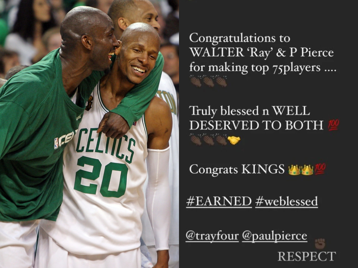 Kevin Garnett Ends 9-Year Beef With Ray Allen After Both Players Made All-Time 75 Players List